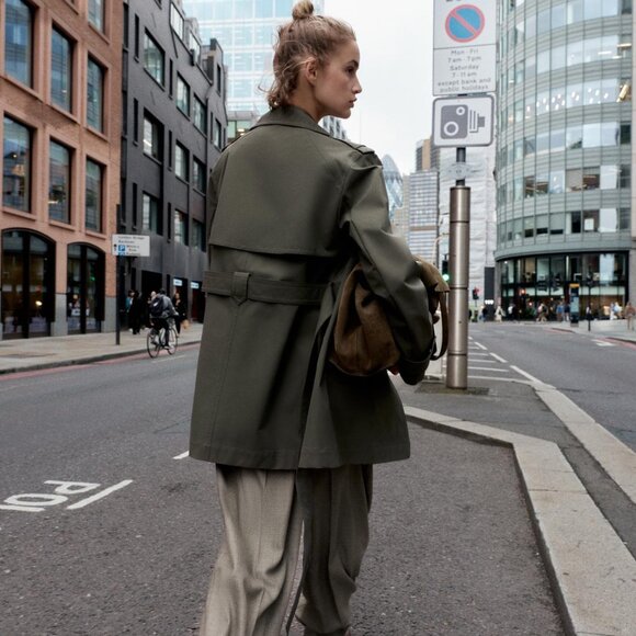 Water Repellent Windproof Double-Breasted Trench Coat - Picture 2 of 7